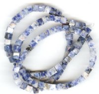 16 inch strand of 4x4mm Sodalite Cubes